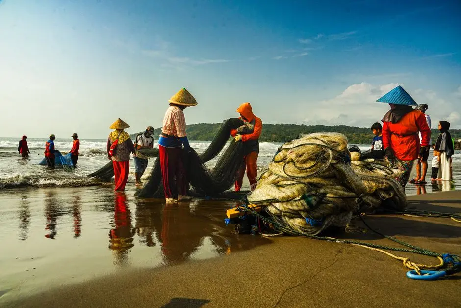 Aktivitas nelayan di Pantai Waijarang
